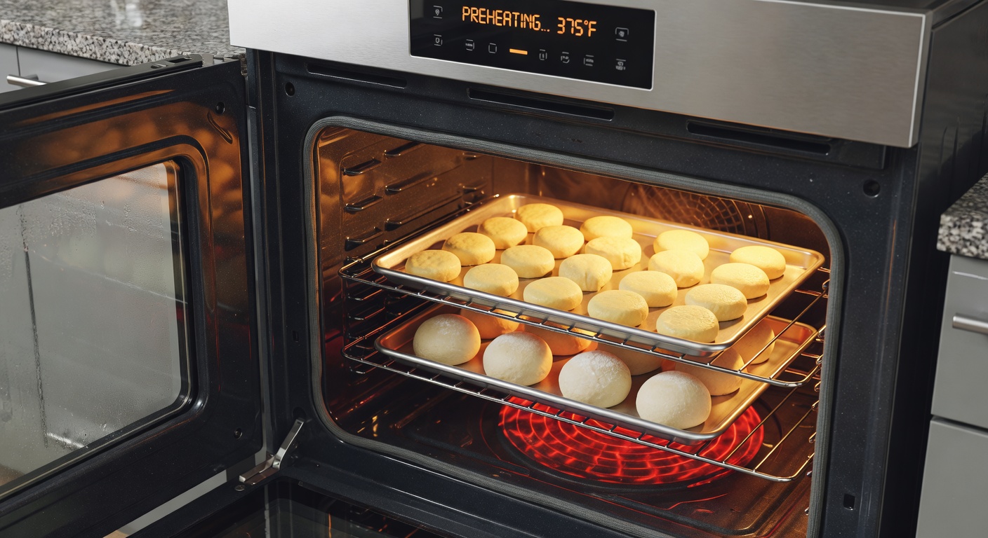 Oven preheating for baking